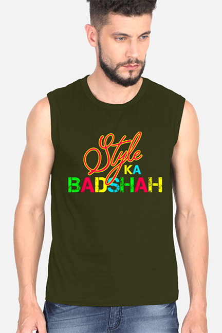 Style Ka Badshah Sleeveless T-Shirt