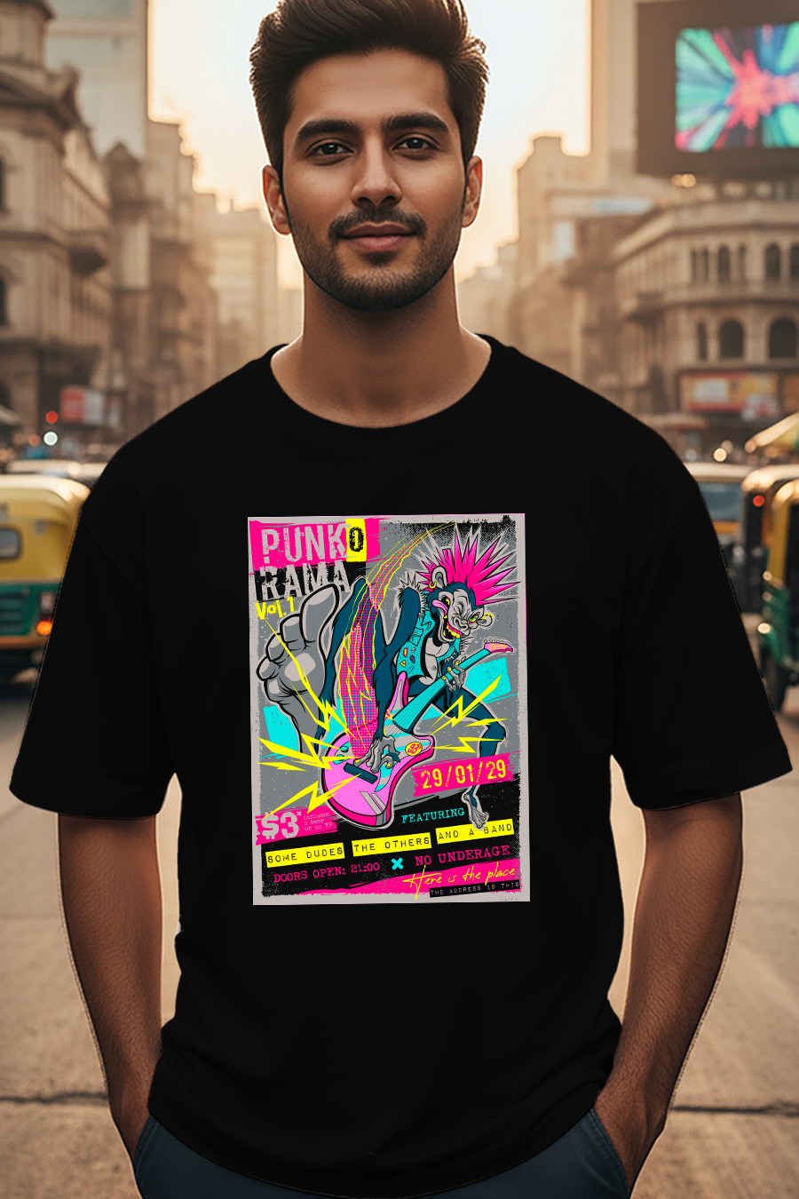 Punk o Rama Oversized T-Shirt